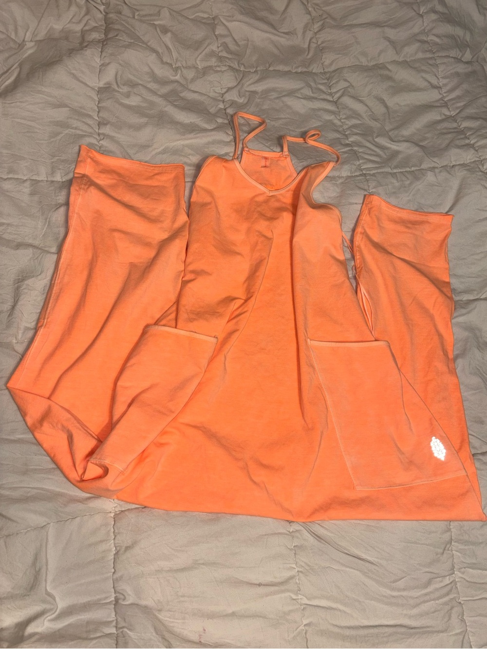FP Movement by Free People Peachy/Coral Sleeveless Hot Shot onesie - Picture 2 of 4